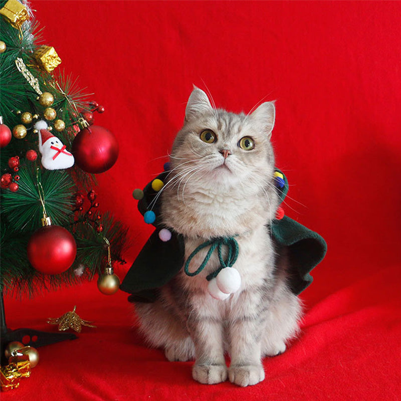 🎄Katze Hund Weihnachten Cape Poncho