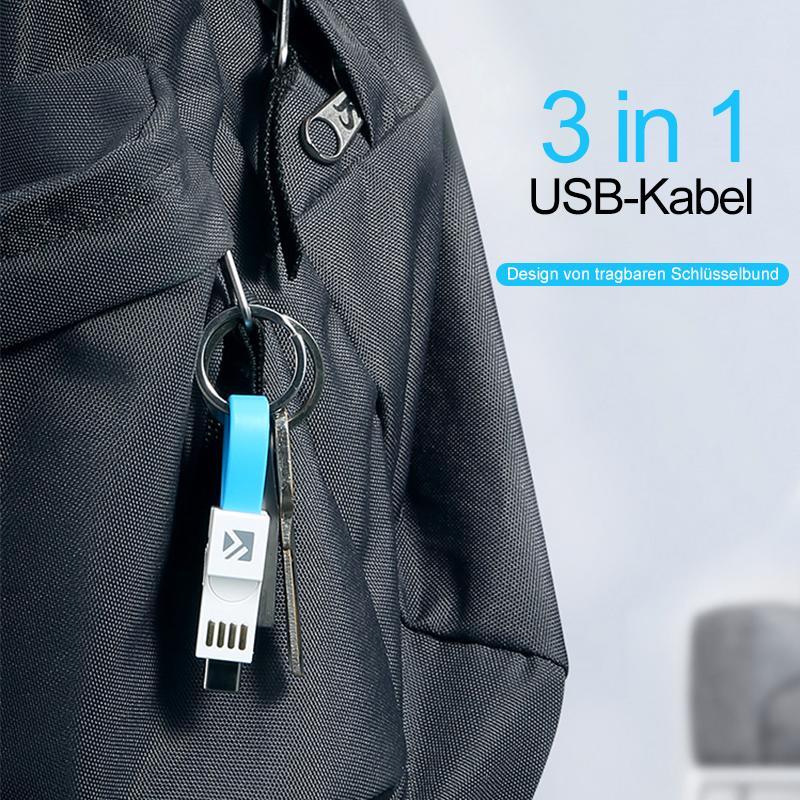 3-in-1 Keychain Ladekabel