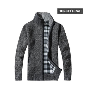 Herren Fleece Strickjacke