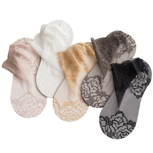 Rutschfeste Spitzensocken für Damen