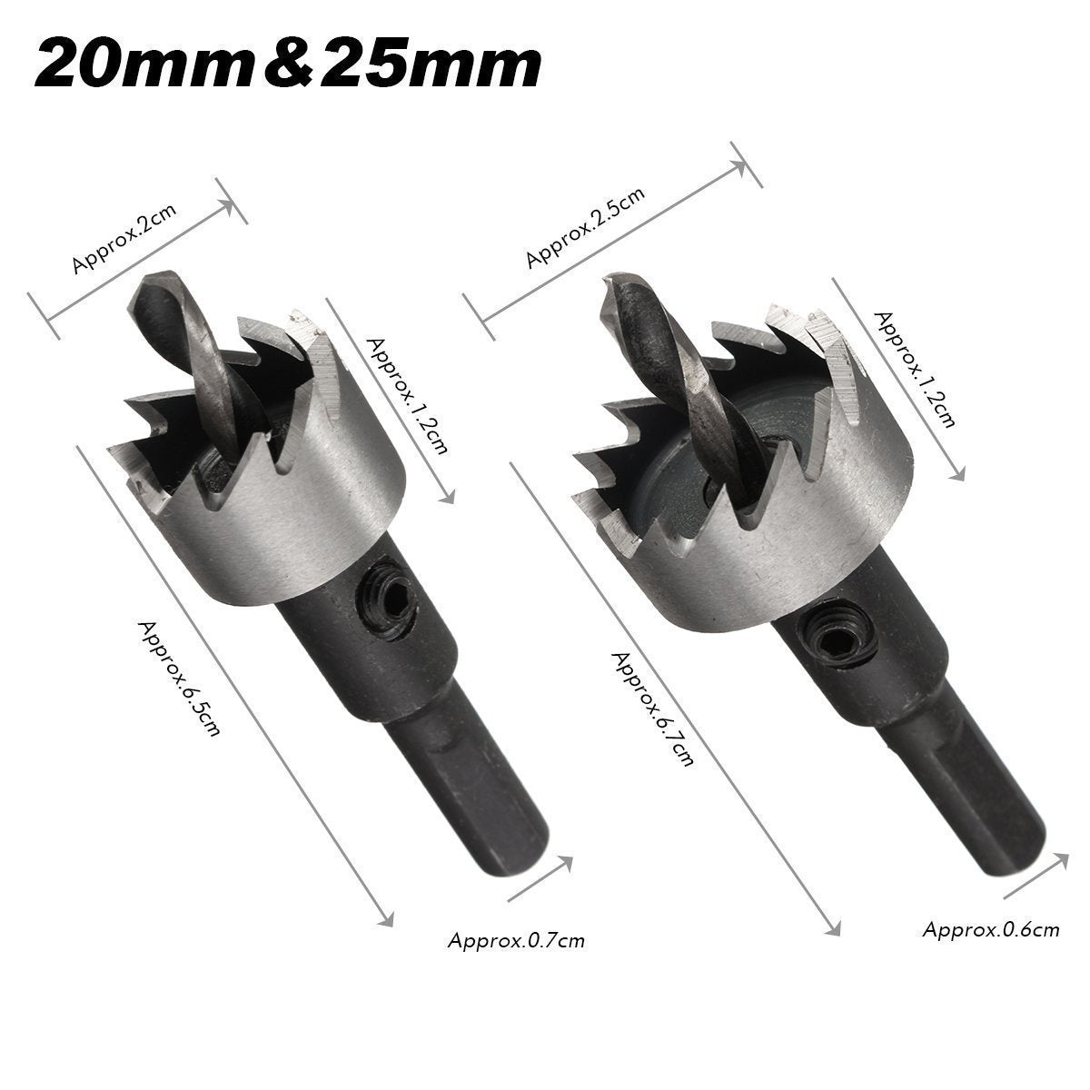 5PCS Carbide Spitze HSS Bohrer Lochsäge Set Edelstahl Metall Legierung 16-30mm