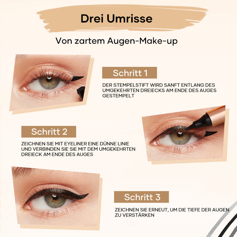 Verführerischer Cat Eye Stempel Eyeliner