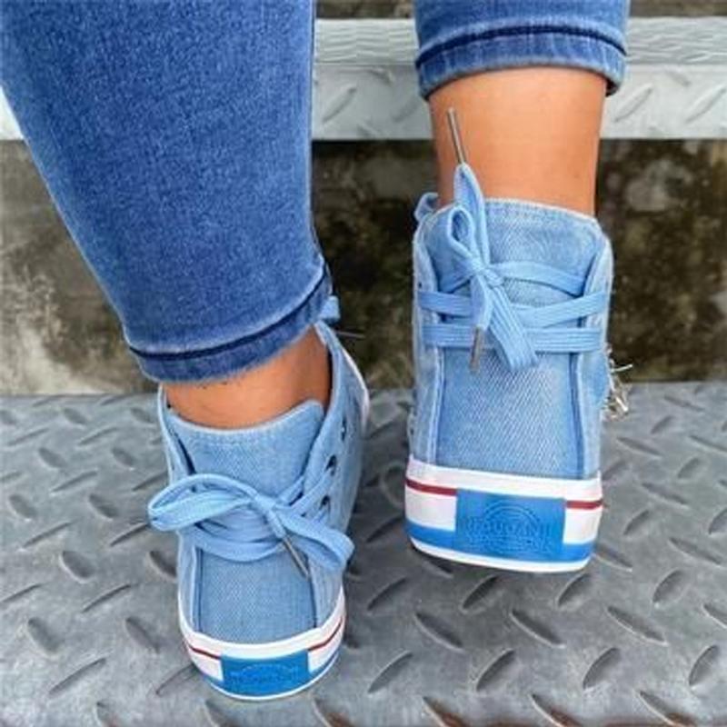 Denim Sport Turnschuhe Segeltuchschuhe