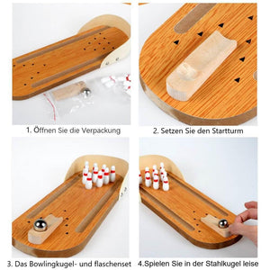 Zuhause Holz Mini Bowling Spiel Set