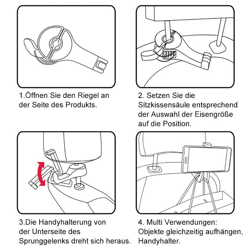 👋Kopfstützenhalterung Auto Haken