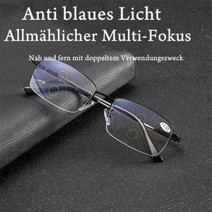 Titanium progressive Dual-Use-Lese-brille für nah und fern