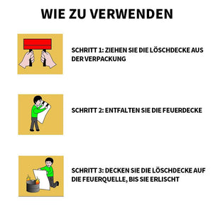 1 x1 m große Feuerlöschdecke Erste Hilfe & Sicherheit für Arbeit Haushalt & Freizeit