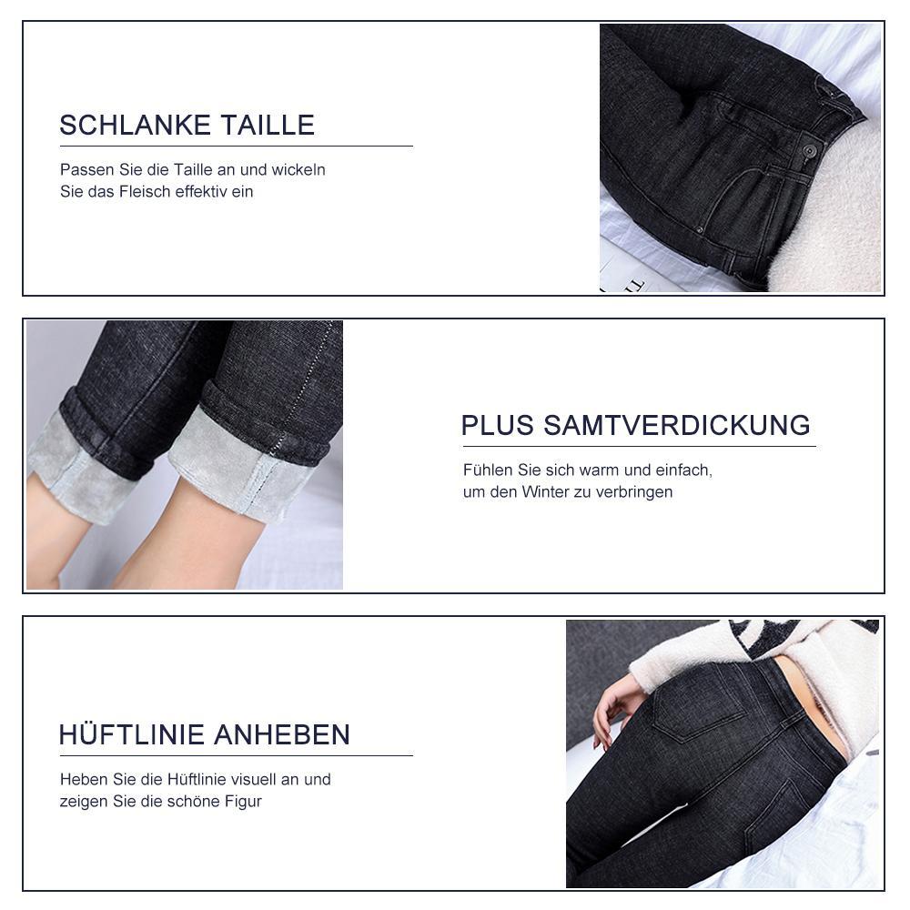 Frauen plus dünne Samtjeans