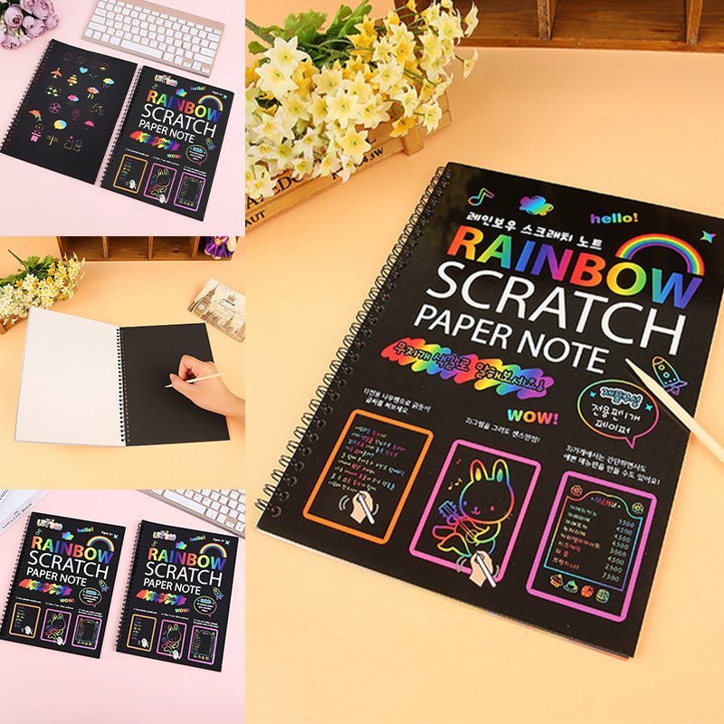 🌈Regenbogen-Kratzkunst-Notizbuch