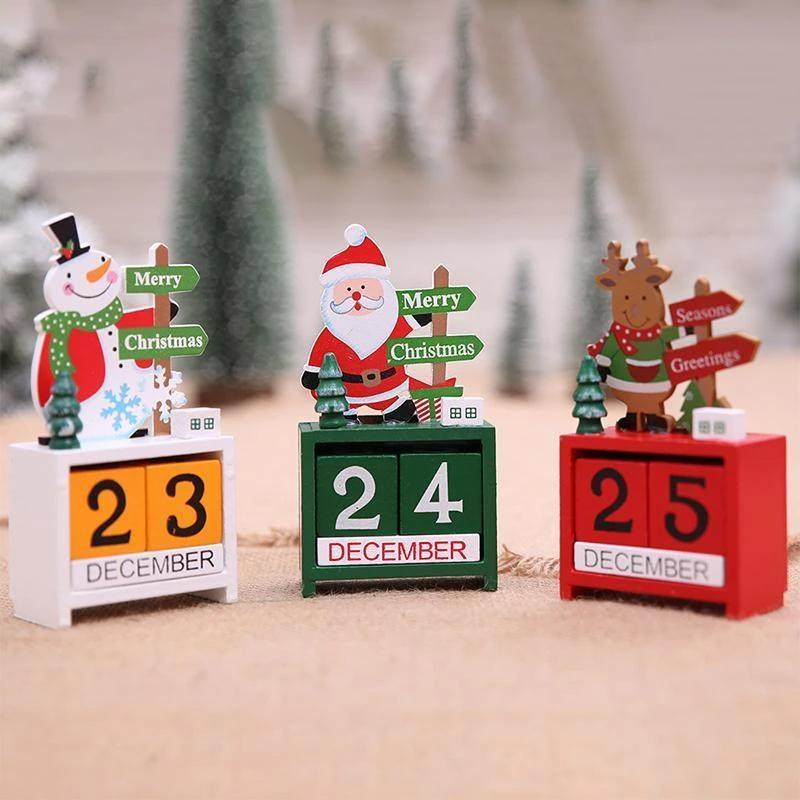 Weihnachtsmann Holzkalender/ Schmuck