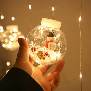 Weihnachten Vorhang Wunsch Ball Lichterkette