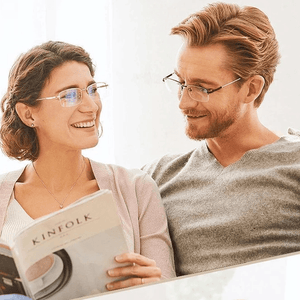 Titanium progressive Dual-Use-Lese-brille für nah und fern