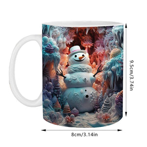 Weihnachtliche 3D-Tasse aus Keramik