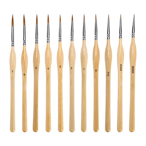 Weiches Strapazierfähiges Umrisspinsel-Set (11 PCs)