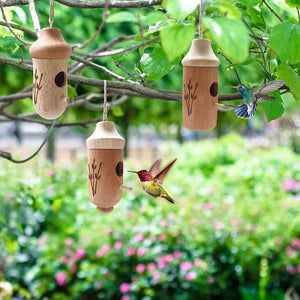 Hölzernes Kolibri-Haus - Geschenk für Naturliebhaber🐦