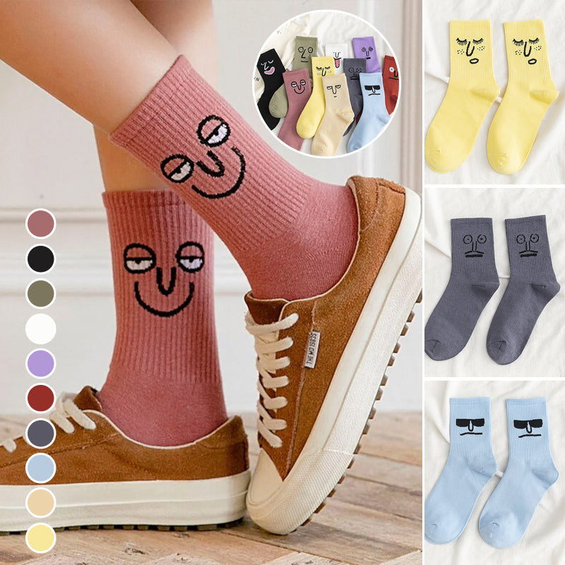 Socken mit lustigem Ausdruck