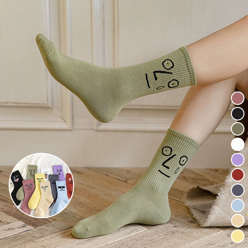 Socken mit lustigem Ausdruck